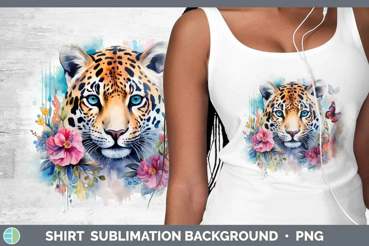 Watercolor Leopard Shirt Sublimation Sublimation Background