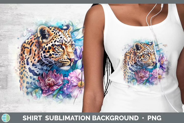 Watercolor Leopard Shirt Sublimation Sublimation Background