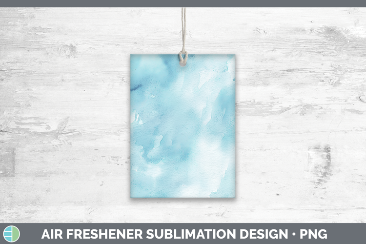 Watercolor Light Blue Air Freshener Sublimation Car Freshene