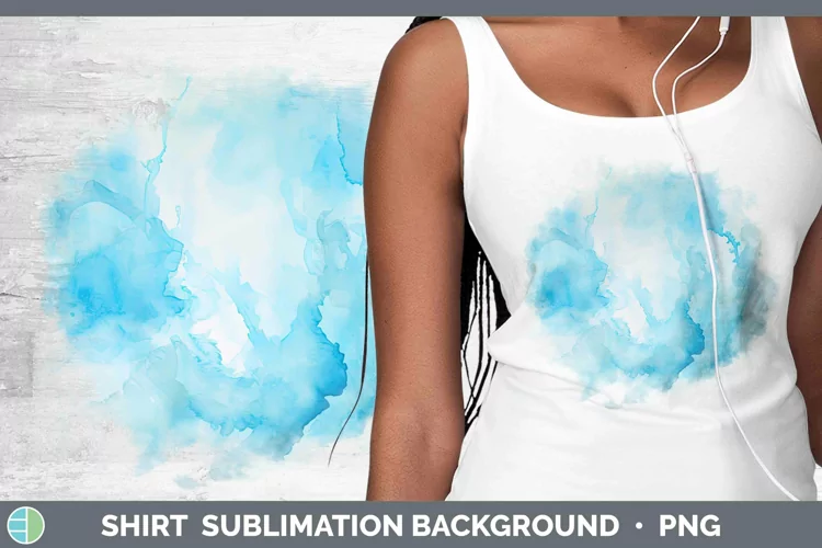 Watercolor Light Blue Shirt Sublimation Sublimation Backgrou