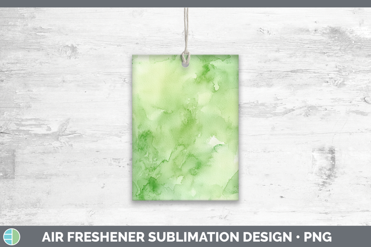 Watercolor Light Green Air Freshener Sublimation Car Freshen