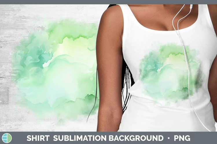 Watercolor Light Green Shirt Sublimation Sublimation Backgro