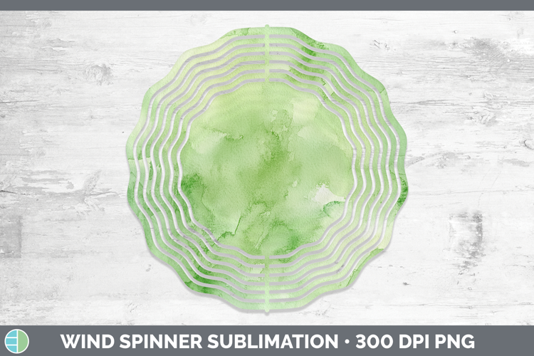 Watercolor Light Green Wind Spinner Sublimation Spinner Desi