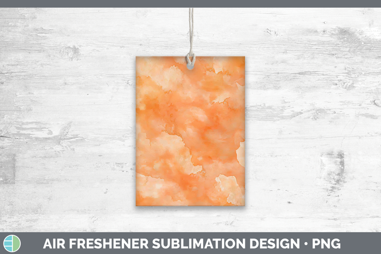 Watercolor Light Orange Air Freshener Sublimation Car Freshe