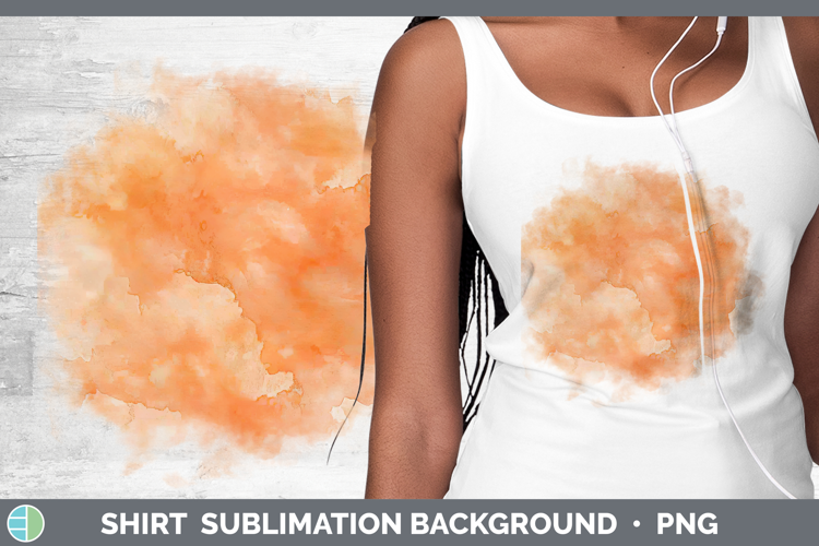 Watercolor Light Orange Shirt Sublimation Sublimation Backgr