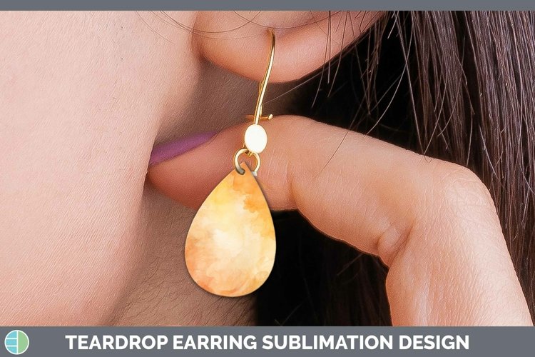 GorgeousWatercolor Teardrop Earrings design.