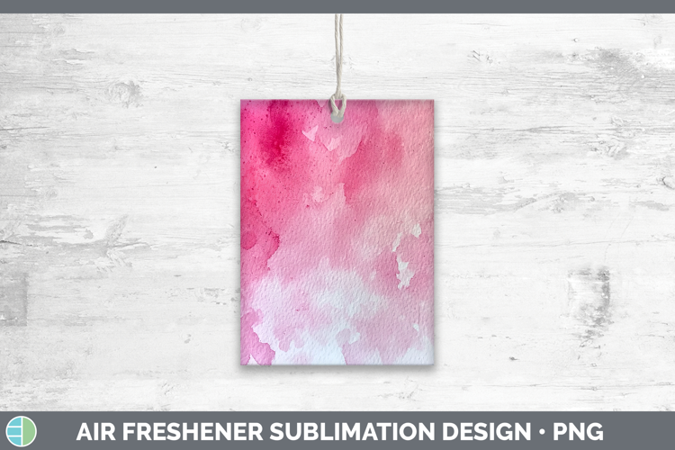 Watercolor Light Pink Air Freshener Sublimation Car Freshene