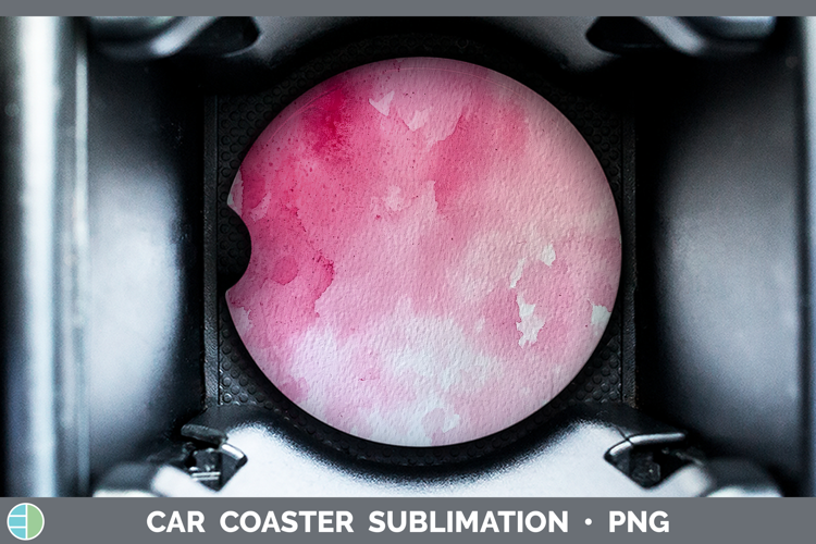 Watercolor Light Pink Car Coaster Sublimation Designs
