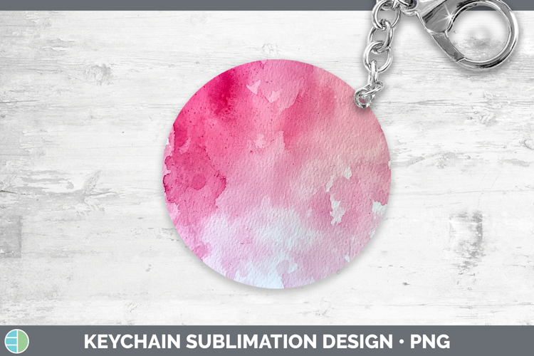 Watercolor Light Pink Keychain Sublimation Keyring Designs
