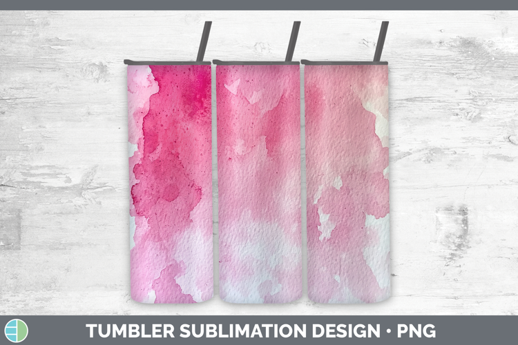 Watercolor Light Pink Tumbler Sublimation 20 oz Skinny Tumbl