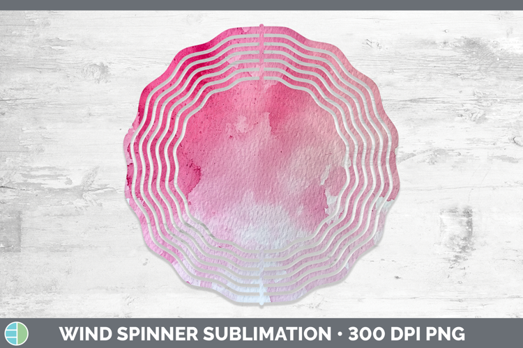 Watercolor Light Pink Wind Spinner Sublimation Spinner Desig