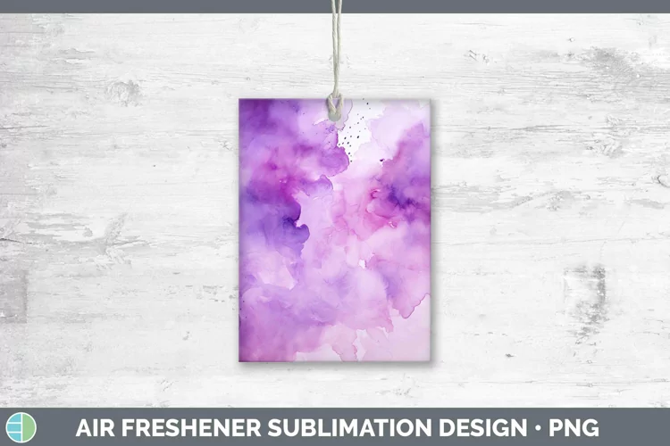 Watercolor Light Purple Air Freshener Sublimation Car Freshe