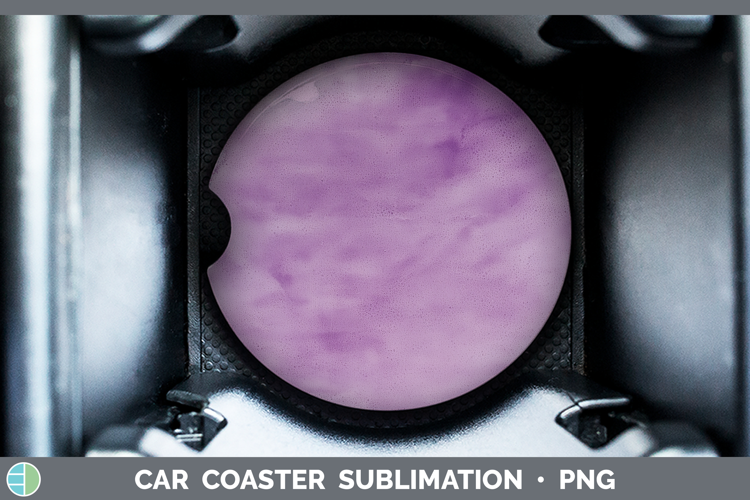 Watercolor Light Purple Car Coaster Sublimation Designs