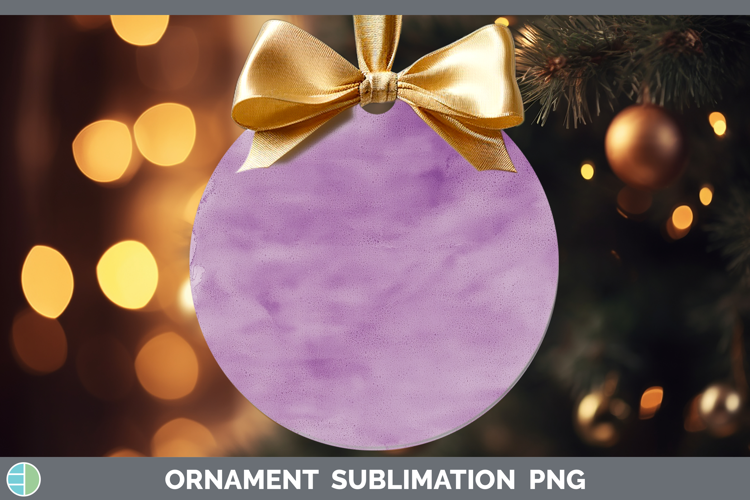 Watercolor Light Purple Ornament Sublimation Bauble Designs
