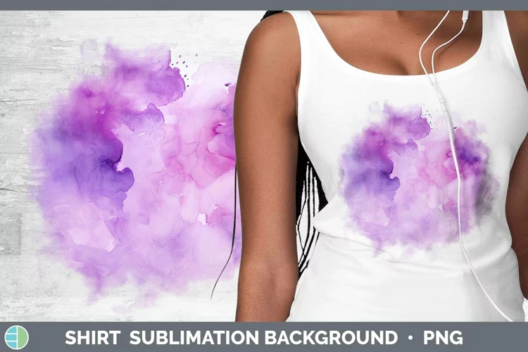 Watercolor Light Purple Shirt Sublimation Sublimation Backgr