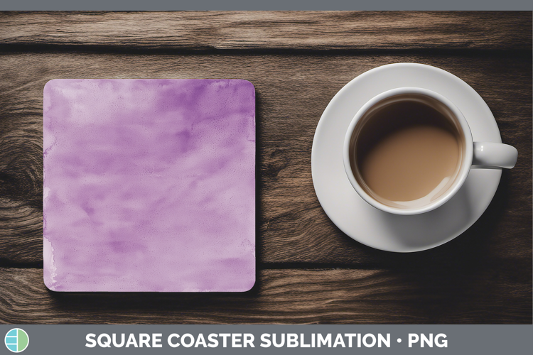 Watercolor Light Purple Square Coaster Sublimation Coaster D