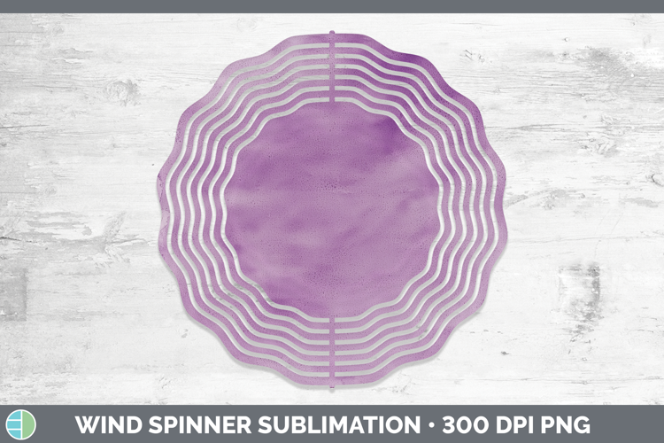 Watercolor Light Purple Wind Spinner Sublimation Spinner Des