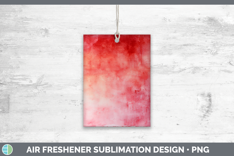 Watercolor Light Red Air Freshener Sublimation Car Freshener