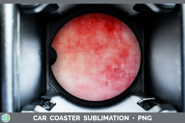 Watercolor Light Red Car Coaster Sublimation Designs