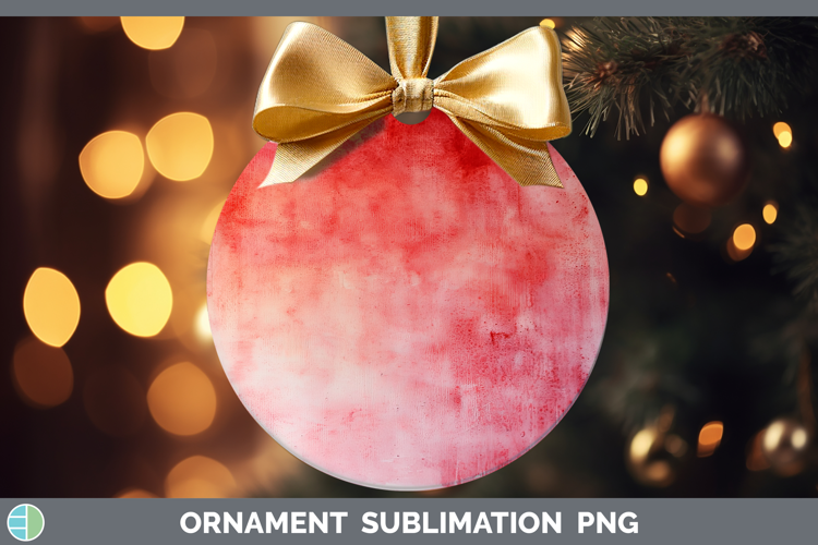 Watercolor Light Red Ornament Sublimation Bauble Designs