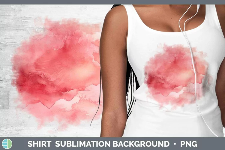 Watercolor Light Red Shirt Sublimation Sublimation Backgroun