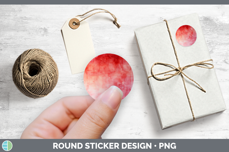 Watercolor Light Red Stickers | Round Labels Designs