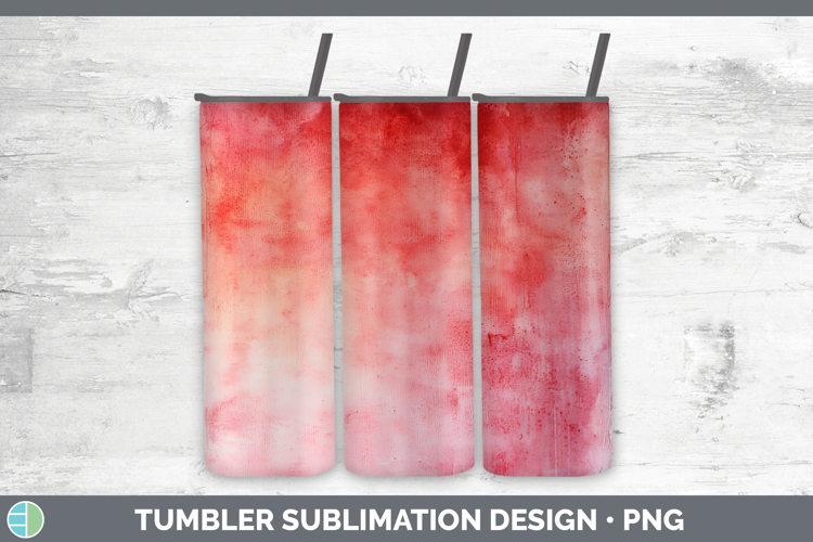 Watercolor Light Red Tumbler Sublimation 20 oz Skinny Tumble