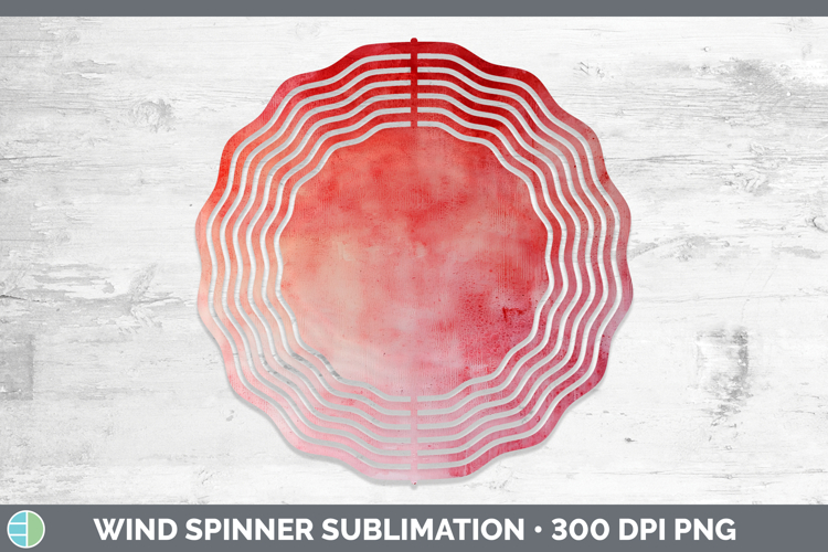 Watercolor Light Red Wind Spinner Sublimation Spinner Design