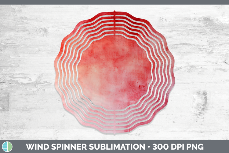 Watercolor Light Red Wind Spinner Sublimation Spinner Design