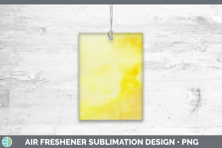 Watercolor Light Yellow Air Freshener Sublimation Car Freshe
