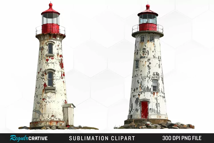 Watercolor Lighthouse Design Clipart