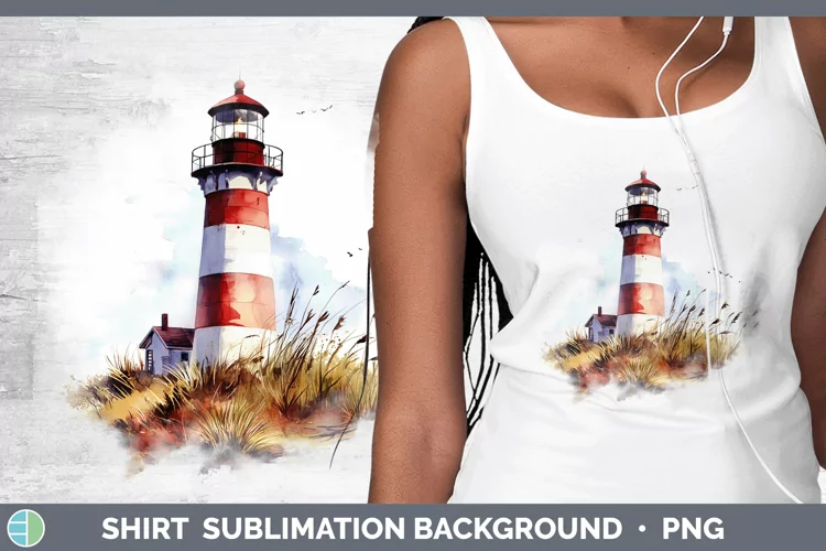 Watercolor Lighthouse Shirt Sublimation Sublimation Backgrou