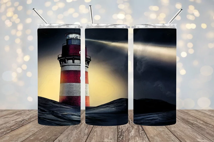 Watercolor Lighthouse - 20oz Sublimation - PNG Design