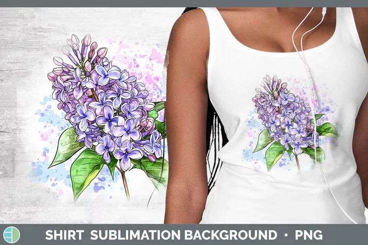 Watercolor Lilac Shirt Sublimation Sublimation Background De