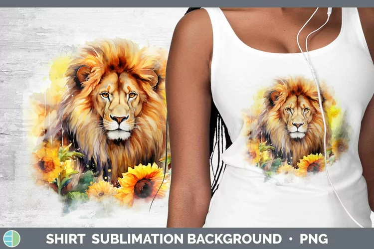 Watercolor Lion Shirt Sublimation Sublimation Background Des