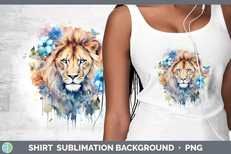 Watercolor Lion Shirt Sublimation Sublimation Background Des