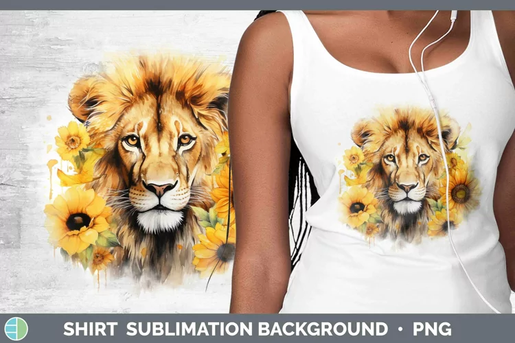 Watercolor Lion Shirt Sublimation Sublimation Background Des