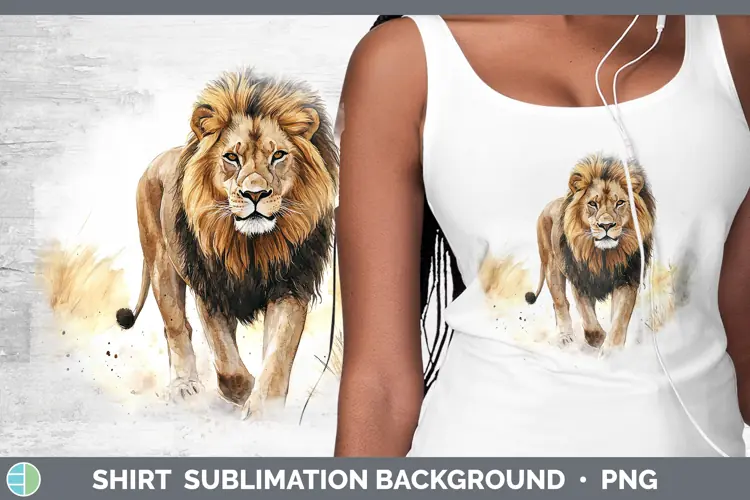 Watercolor Lion Shirt Sublimation Sublimation Background Des