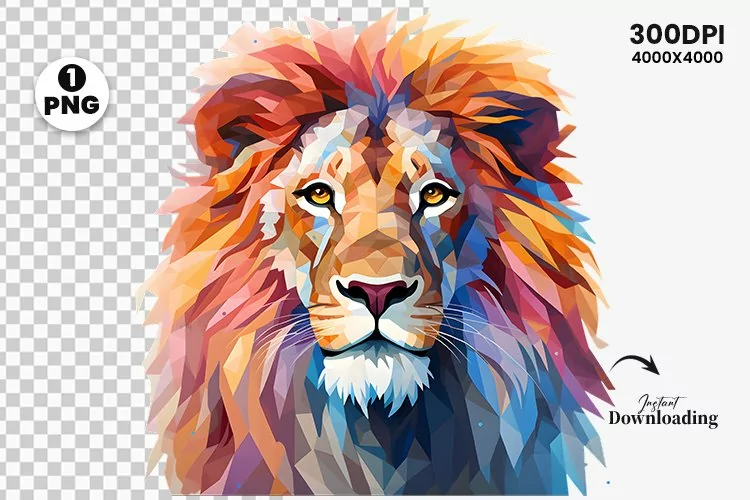 Watercolor Lion Clipart, Lion Sublimation png, Lion t-shirt