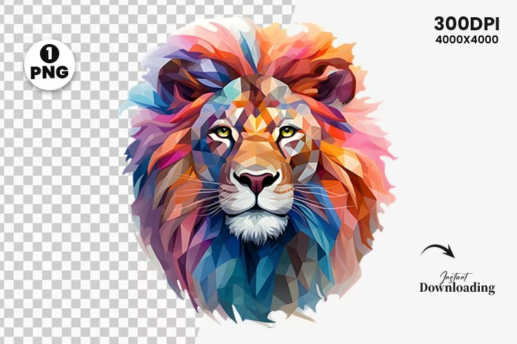 Watercolor Lion Clipart, Lion Sublimation png, Lion t-shirt