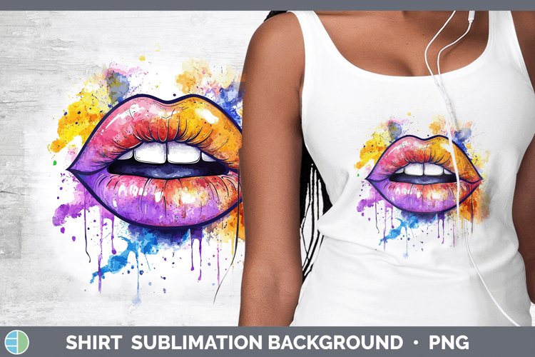 Watercolor Lips Shirt Sublimation Sublimation Background Des