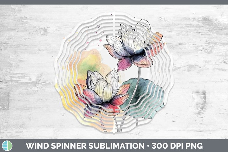 GorgeousWatercolor Wind Spinner design.