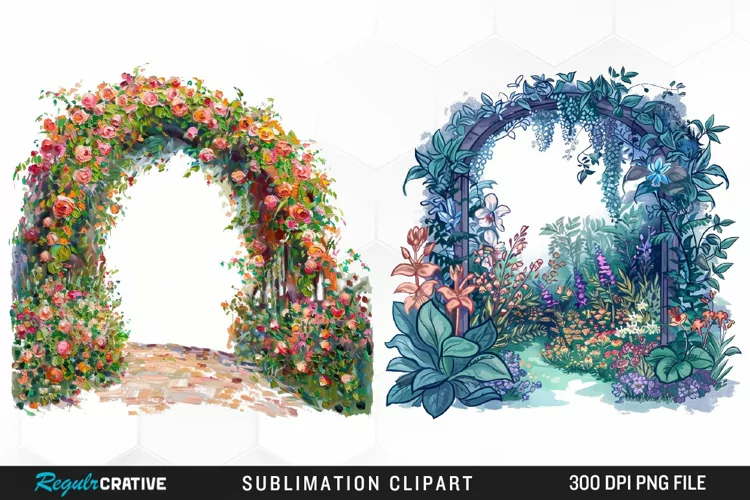 Watercolor Love In Bloom Collection Clipart
