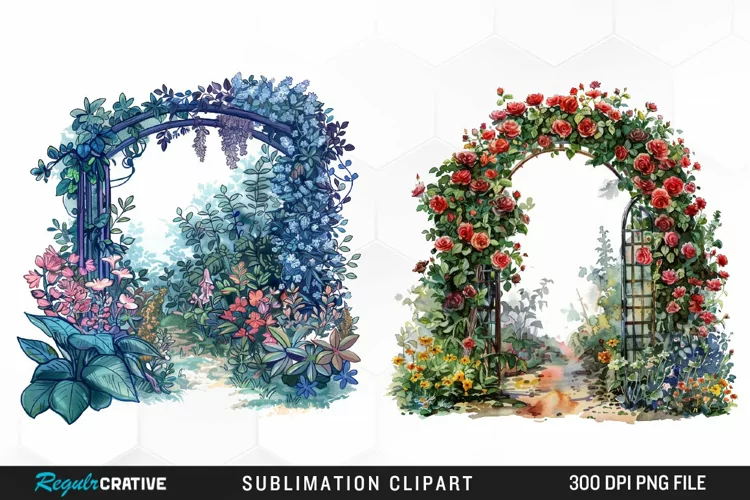 Watercolor Love In Bloom Collection Clipart