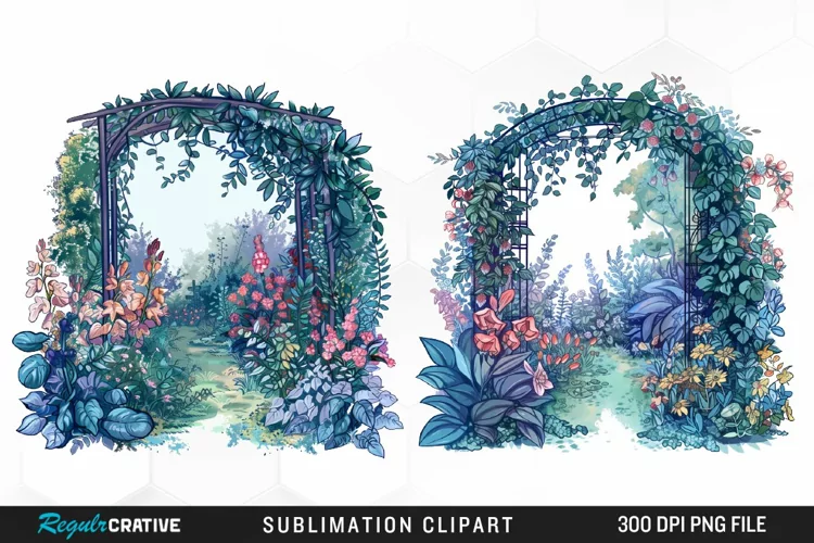 Watercolor Love In Bloom Graphic Clipart