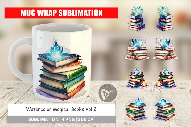 Mug sublimation Magical Books