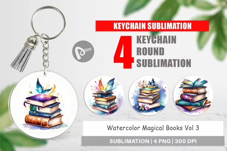 Keychain Magical Books