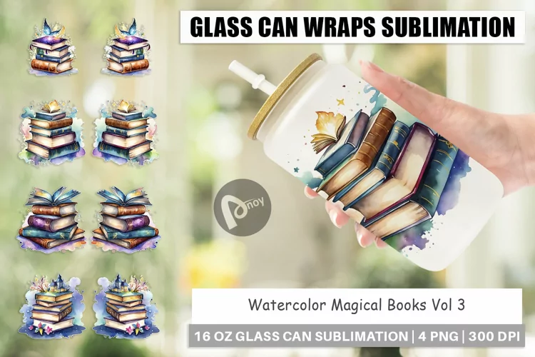 Glass Can Wraps Magical Books