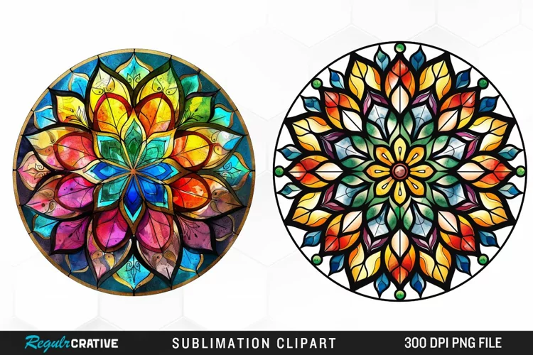 Watercolor Mandala Artwork Clipart