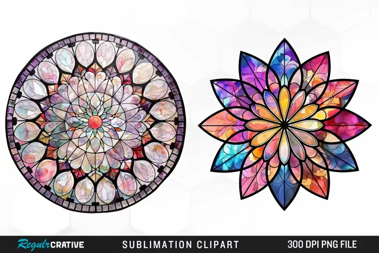 Watercolor Mandala Artwork Clipart